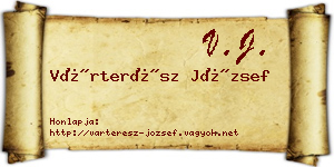 Várterész József névjegykártya